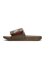 Nike Men's Offcourt Adjust slides in Ironstone with adjustable strap and cushioned sole