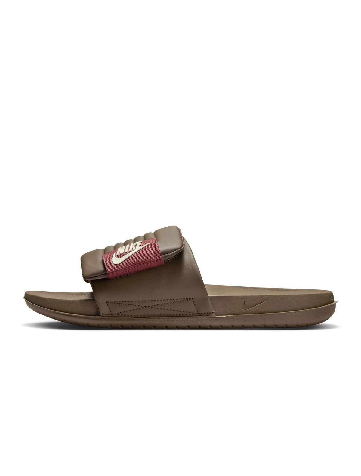 Nike Men's Offcourt Adjust slides in Ironstone with adjustable strap and cushioned sole