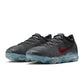 Nike Men's Air VaporMax 2023 Flyknit dark grey gym red sneakers by Denim Exchange