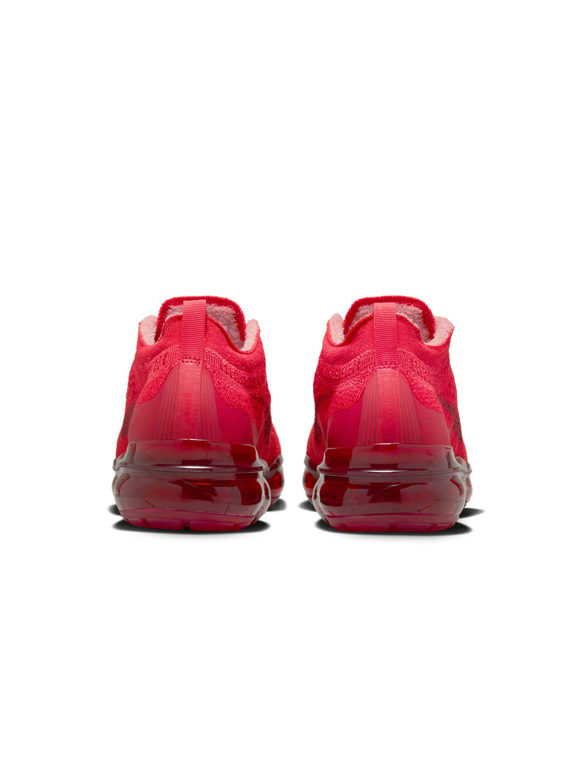 Nike men's Air VaporMax 2023 Flyknit in Track Red, side view sneaker