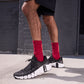 Nike Men’s Free Metcon 5 black and white training shoes, side view