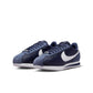 Nike Womens Cortez in Midnight Navy, stylish women's footwear with classic design and navy blue accents.