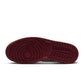 Men's Air Jordan 1 Retro High Love Letter sneakers in vibrant red and black leather, featuring iconic design details.