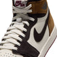 Men's Air Jordan 1 Retro High Love Letter sneakers in red and white leather with black accents, showcasing iconic design and branding.