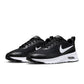 Nike Mens Air Max Nuaxis sneakers in black and white, showcasing breathable mesh and cushioned sole for comfortable footwear.