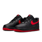 Nike men's Air Force 1 '07 black and University Red sneakers by Denim Exchange