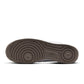 Men's Nike Air Force 1 '07 sneakers in white and cave stone leather, side view