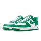 Men's Nike Air Force 1 '07 sneakers in white and Malachite green, side view