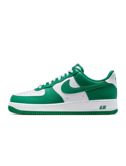 Nike Men's Air Force 1 ’07 white and Malachite sneakers with classic low-top design