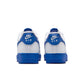 Nike Men's Air Force 1 '07 white and royal blue sneakers, side view