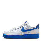 Nike Men's Air Force 1 '07 white and royal blue sneakers by Denim Exchange