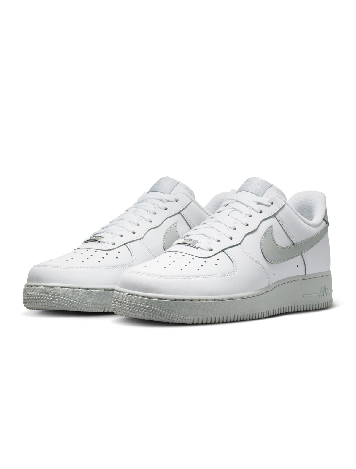 Nike Men's Air Force 1 '07 Summit White sneakers, side view of classic low-top footwear