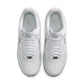 Nike men's Air Force 1 '07 sneakers in Summit White, side view of low-top footwear