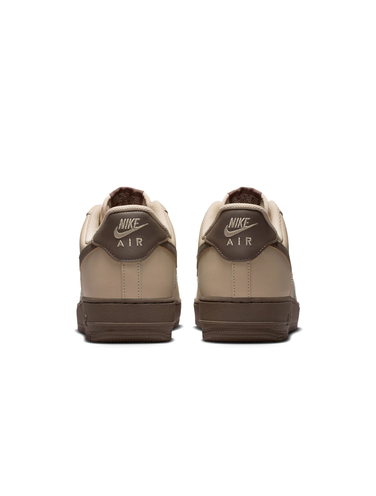 Nike Men's Air Force 1 '07 Rattan sneakers in neutral beige leather with classic low-top design