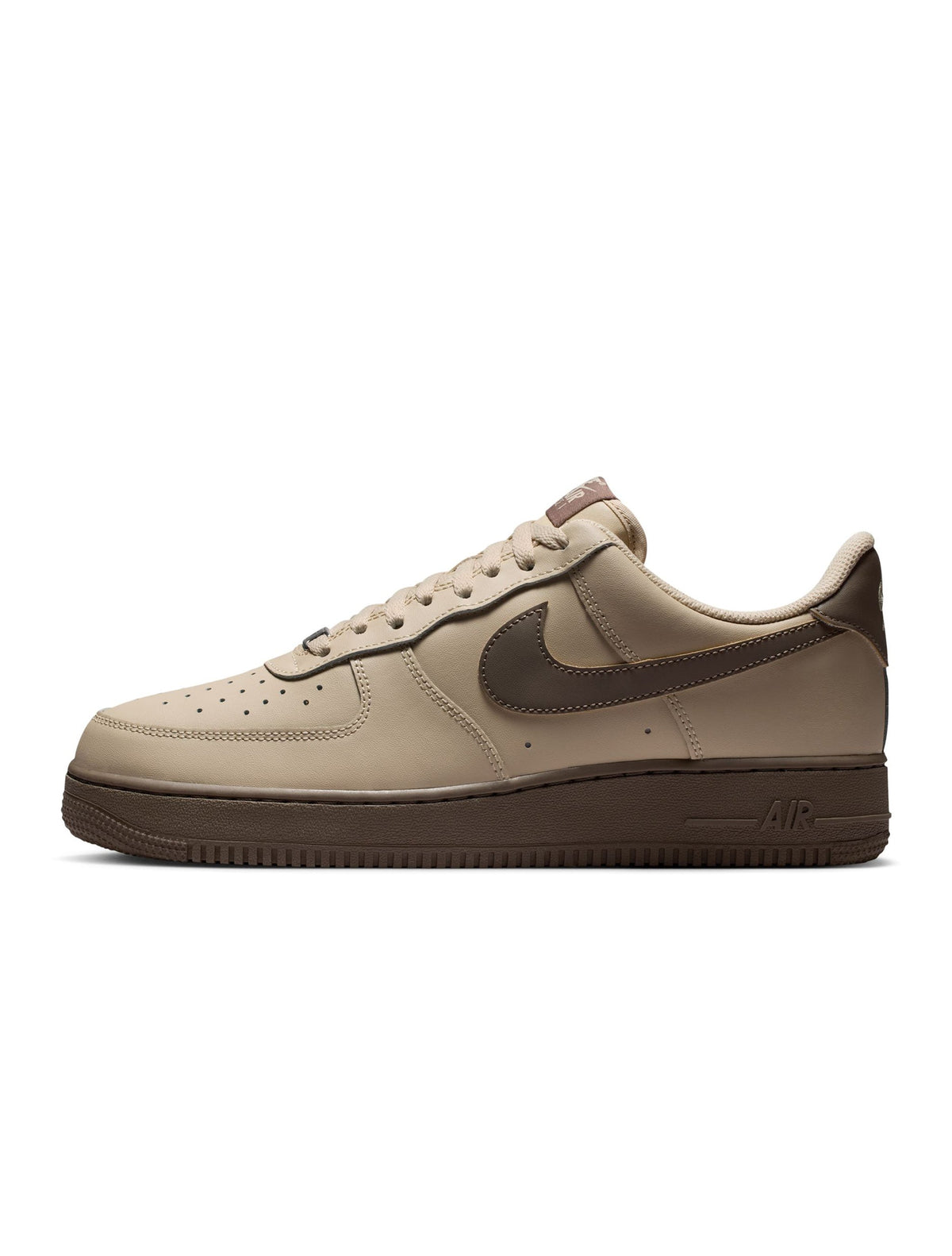 Nike men's Air Force 1 '07 Rattan sneakers in neutral beige and brown leather