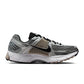Men's Nike Zoom Vomero 5 sneakers in metallic silver with layered mesh and synthetic panels