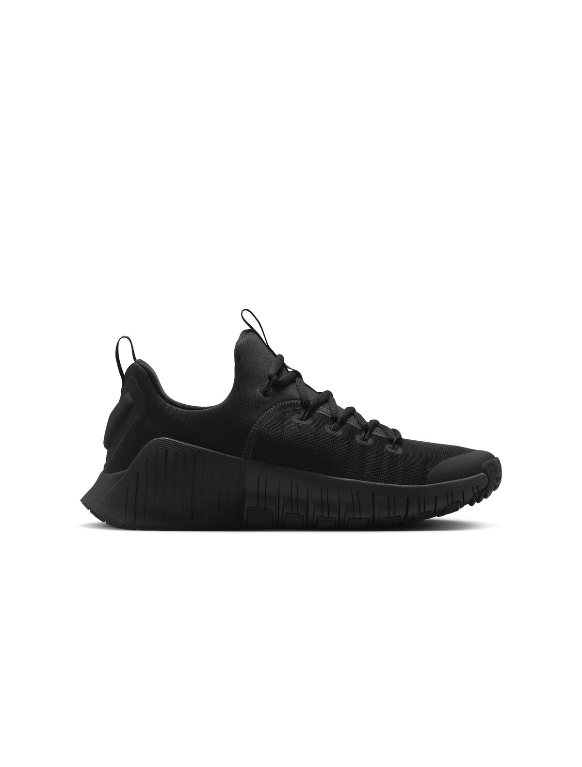 Nike Women's Free Metcon 6 black and anthracite athletic footwear, designed for training and versatile workouts.