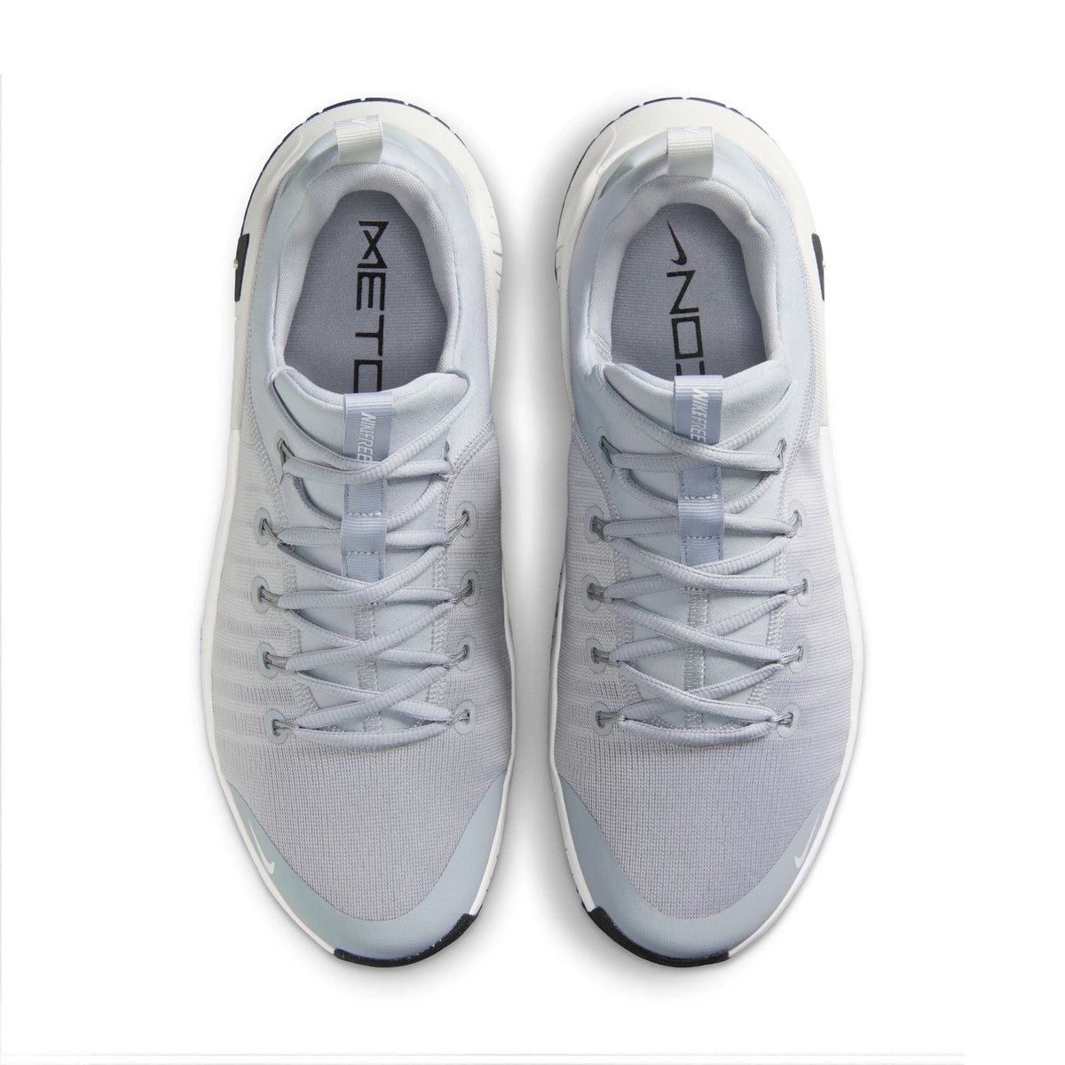 Nike Men's Free Metcon 6 men's footwear in Wolf Grey, side view.
