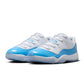 Men's Air Jordan 11 Retro Low University Blue sneakers, stylish footwear with blue and white design, by Denim Exchange.