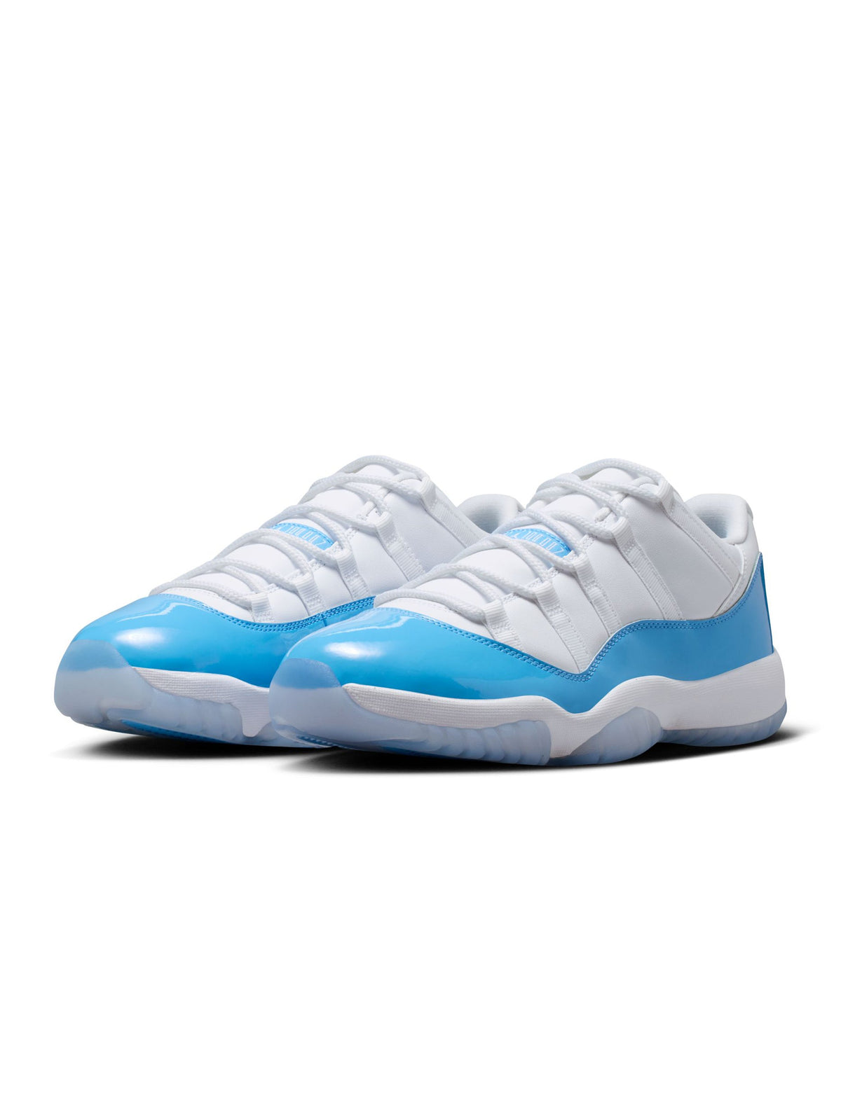 Men's Air Jordan 11 Retro Low University Blue sneakers, stylish footwear with blue and white design, by Denim Exchange.