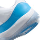 Men's Air Jordan 11 Retro Low University Blue sneakers, denim exchange brand, featuring blue and white leather and patent design.