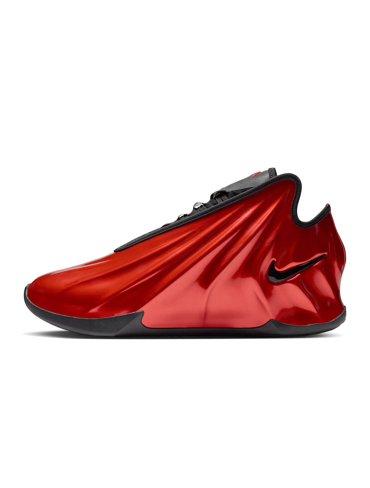 Nike Mens G.T. Future varsity red sneakers, stylish Nike men's footwear with a modern design, on a plain background.