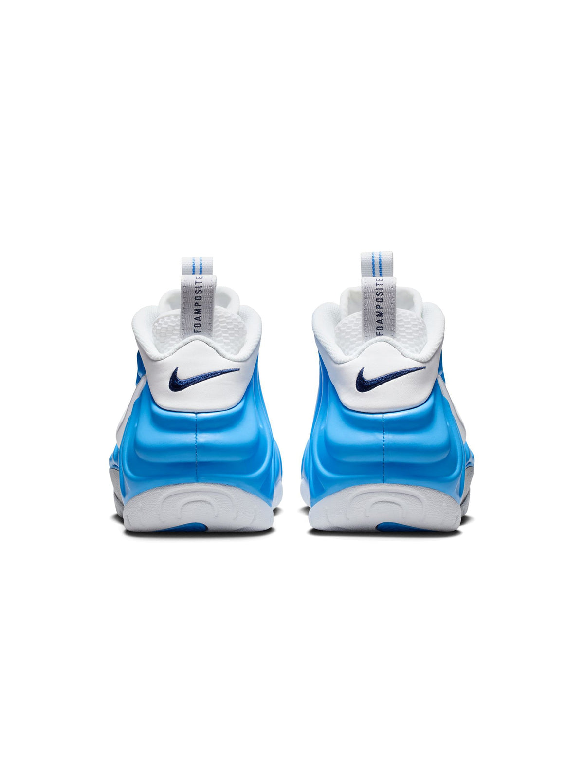 Nike Mens Air Foamposite Pro in University Blue, stylish men's footwear with a sleek design and bold color.