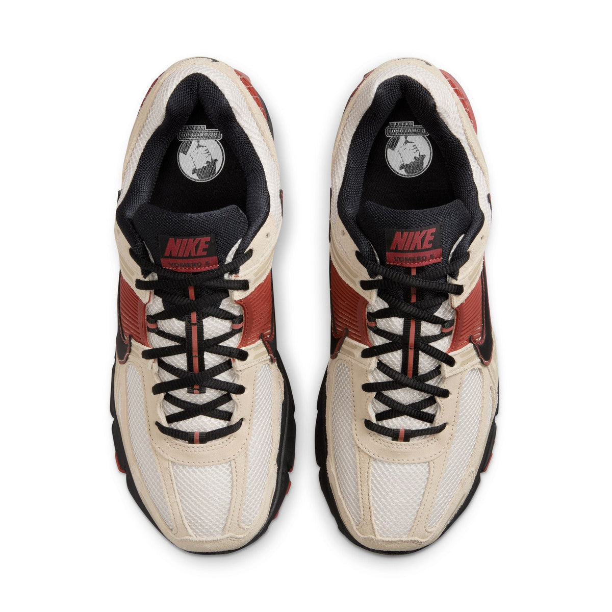 Nike men's Zoom Vomero 5 sneakers in desert khaki and black suede and mesh