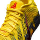 Nike Men's Ja 3 Let Me Be Ja men's footwear in yellow and purple with patterned upper and cushioned sole