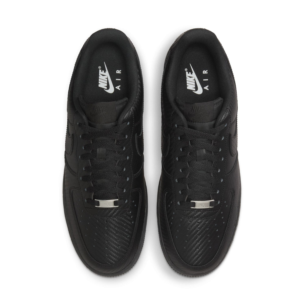 Nike men's Air Force 1 '07 black carbon fiber sneakers by Denim Exchange