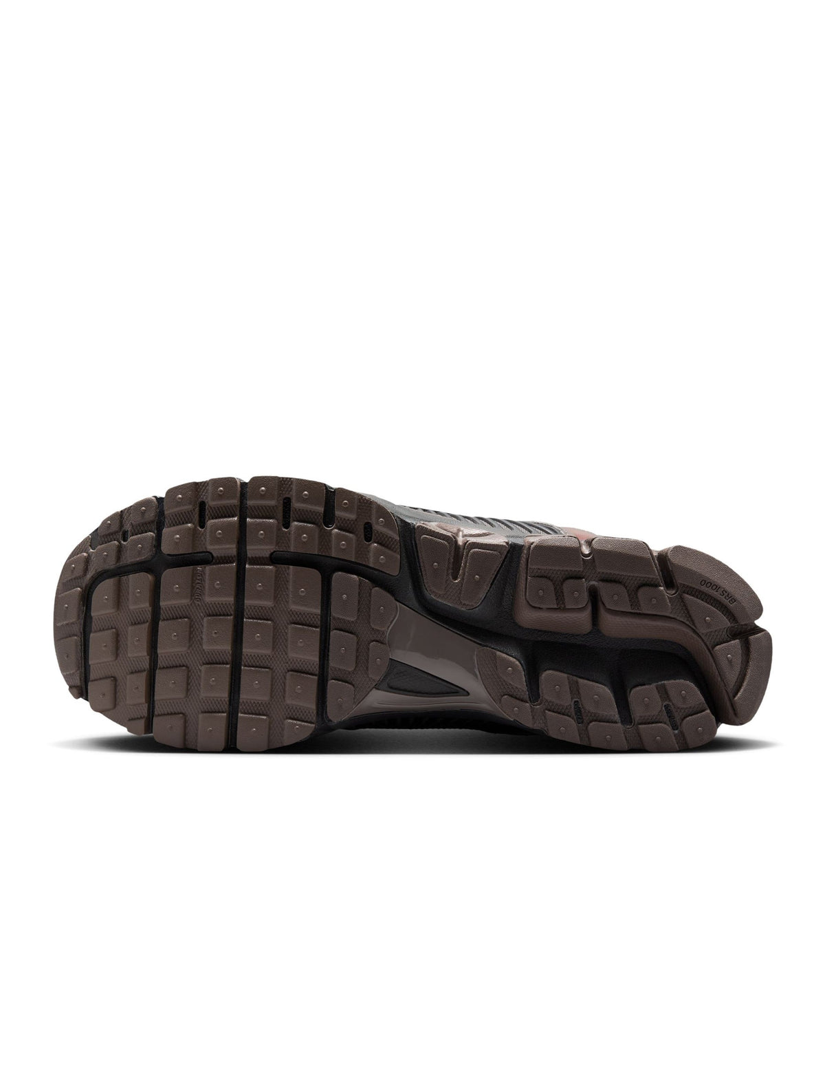 Nike Men's Zoom Vomero 5 sneakers in Cave Stone, side view.