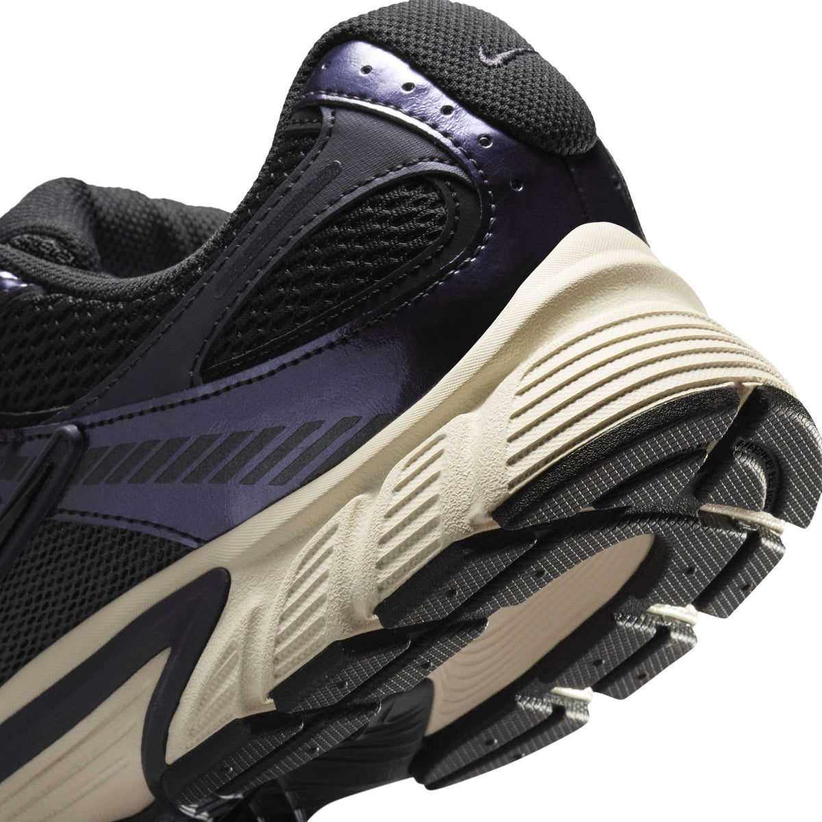 Nike Mens V5 RNR Off Noir sneakers by Denim Exchange, side view in black and gray tones