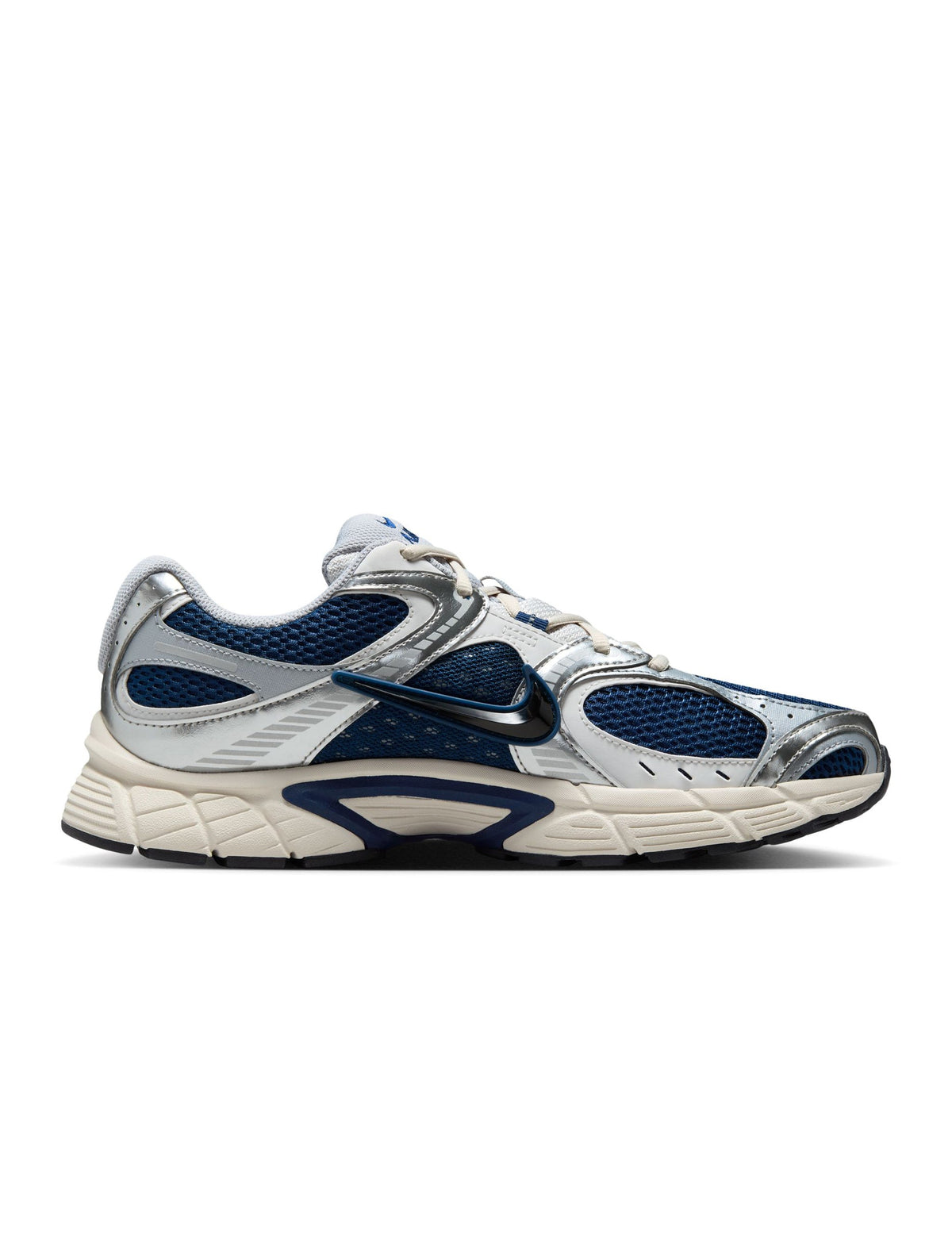 Nike men's V5 RNR sneakers in Blue Void, side view, featuring a low-top design and textured sole