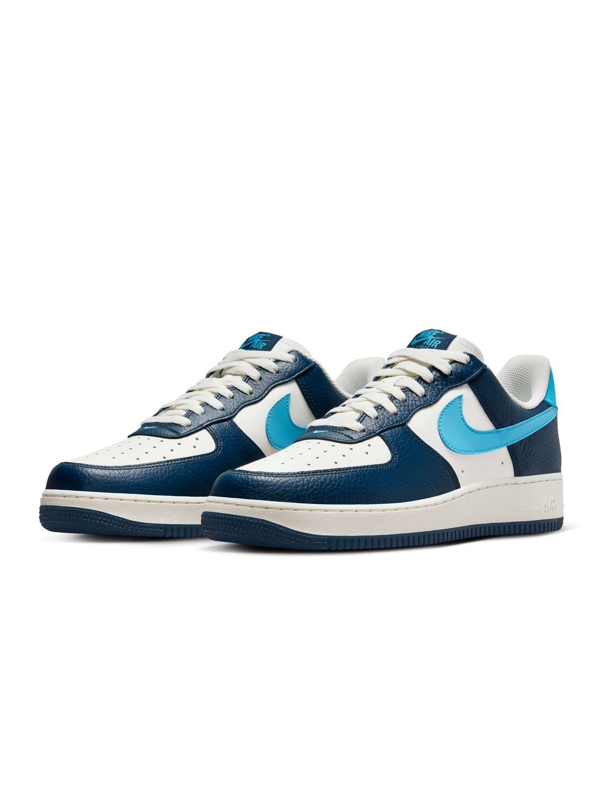 Nike men's Air Force 1 '07 sneakers in Armory Navy and Baltic Blue