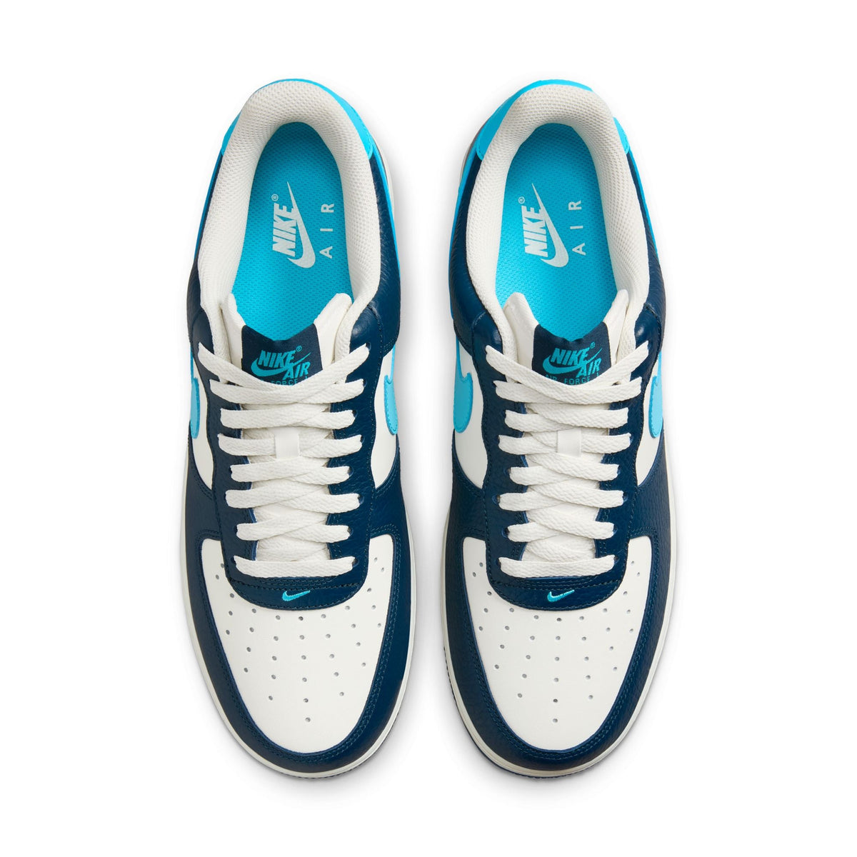 Nike men's Air Force 1 '07 sneakers in Armory Navy and Baltic Blue by Denim Exchange