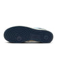 Nike men's Air Force 1 '07 sneakers in Armory Navy and Baltic Blue, side view