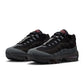 Nike Mens Air Max 95 Big Bubble OG men's footwear in black and tough red, featuring iconic design and visible Air Max cushioning.