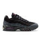 Nike Mens Air Max 95 Big Bubble OG sneakers in black and tough red, showcasing the iconic design and cushioning details.