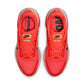Nike Womens Vomero 18 Hot Lava running shoes, vibrant orange and black sneakers with breathable mesh uppers