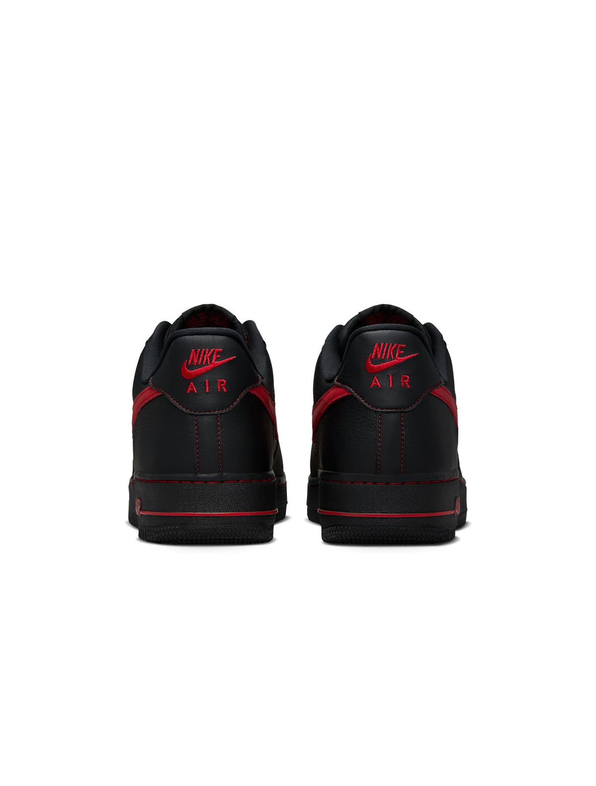 Black and University Red Nike Men's Air Force 1 '07 LV8 sneakers, side view