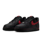 Men's Nike Air Force 1 '07 LV8 sneakers in black with University Red accents