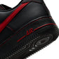 Nike Men's Air Force 1 '07 LV8 sneakers in black with University Red accents