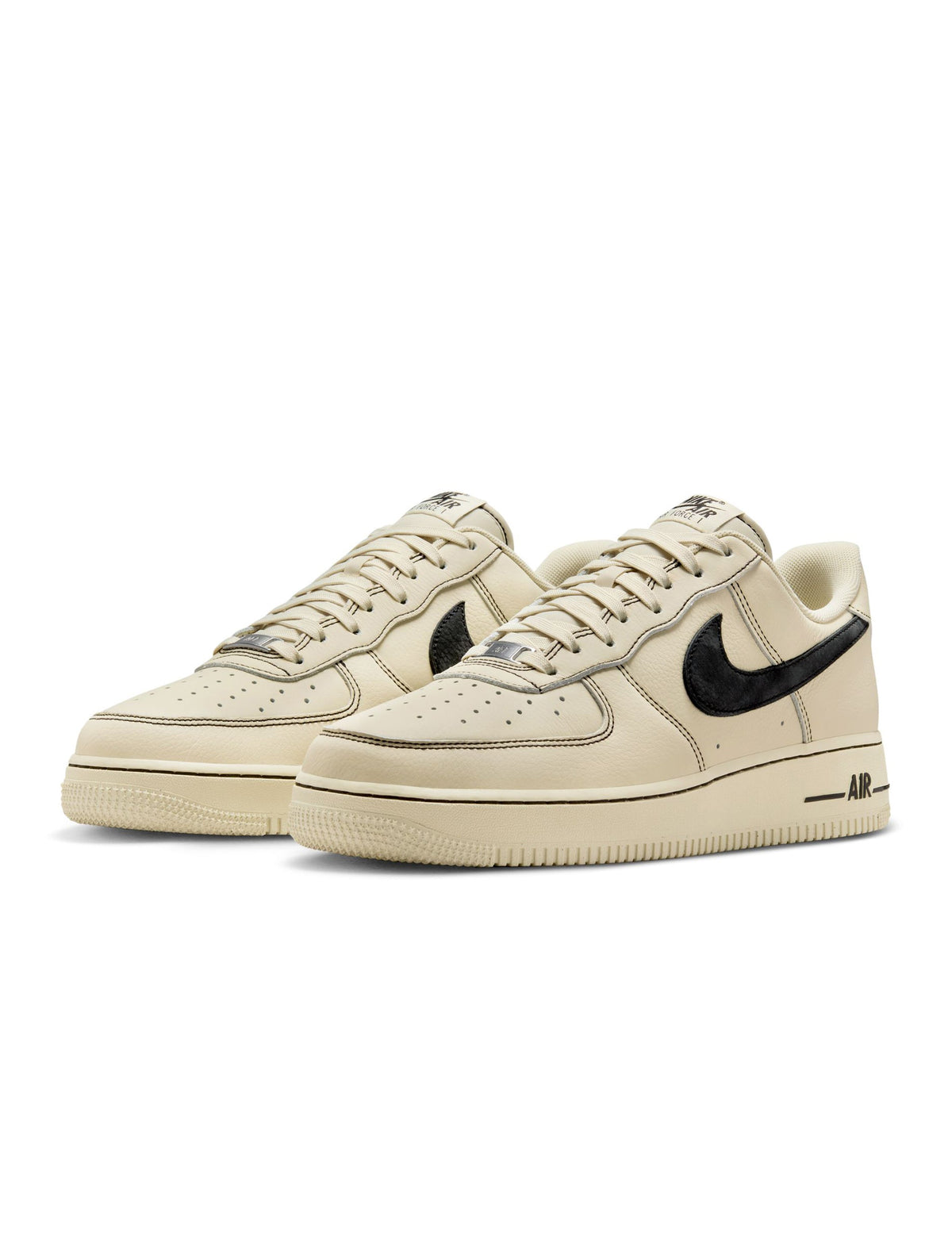 Denim Exchange men's Nike Air Force 1 '07 LV8 sneakers in light khaki suede and leather mesh detail