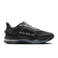 Nike Men's Pegasus Premium black footwear, side view with streamlined running shoe design