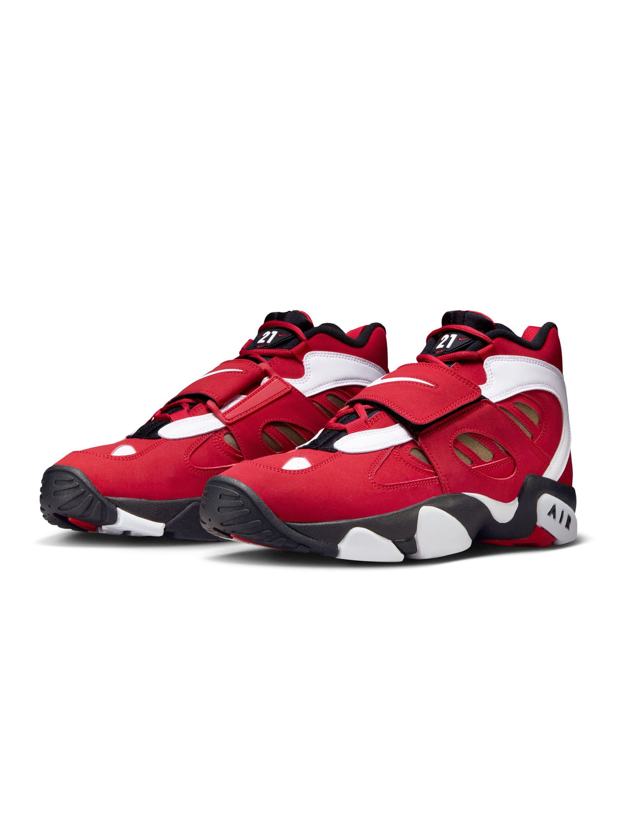 Nike Men’s Air Diamond Turf 2 Prime Red sneakers by Denim Exchange, side view