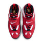 Men's Nike Air Diamond Turf 2 sneakers in Prime Red, displayed from the side