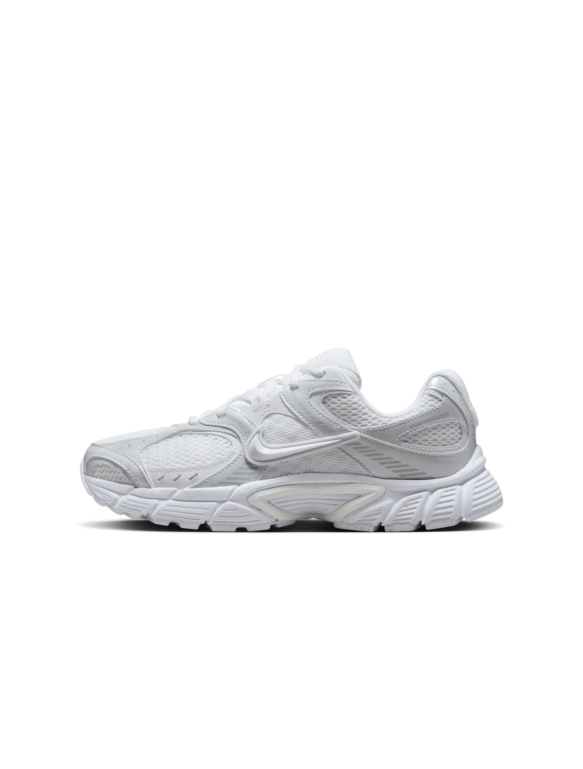 White Nike Womens V5 Rnr footwear by Denim Exchange, side view sneaker with chunky sole