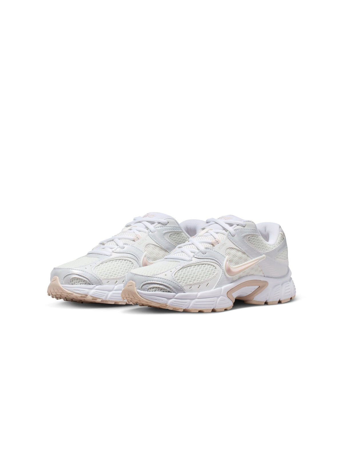 Nike Women's V5 Rnr Summit White athletic footwear with white and light gray design, featuring Nike branding and sporty style.