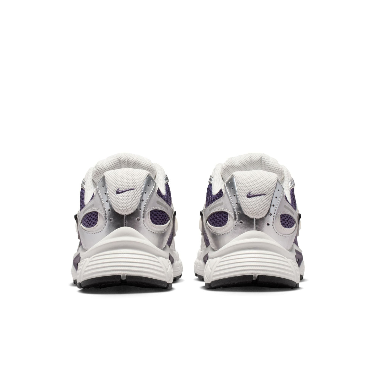 Nike women's V5 RNR footwear in Dark Raisin, side view with layered panels and chunky sole