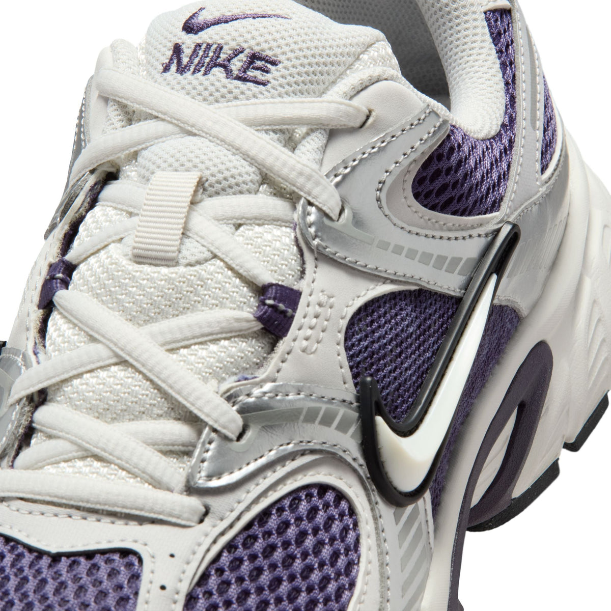 Nike women's V5 RNR footwear in Dark Raisin, side view of the sneaker, by Denim Exchange